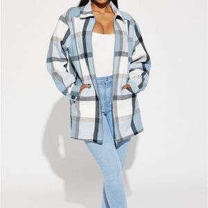 Blue Plaid Women's Jacket